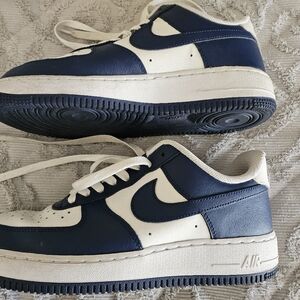 Nike Air Force 1 Low- Custom Royal Blue and White 8.5 Women's